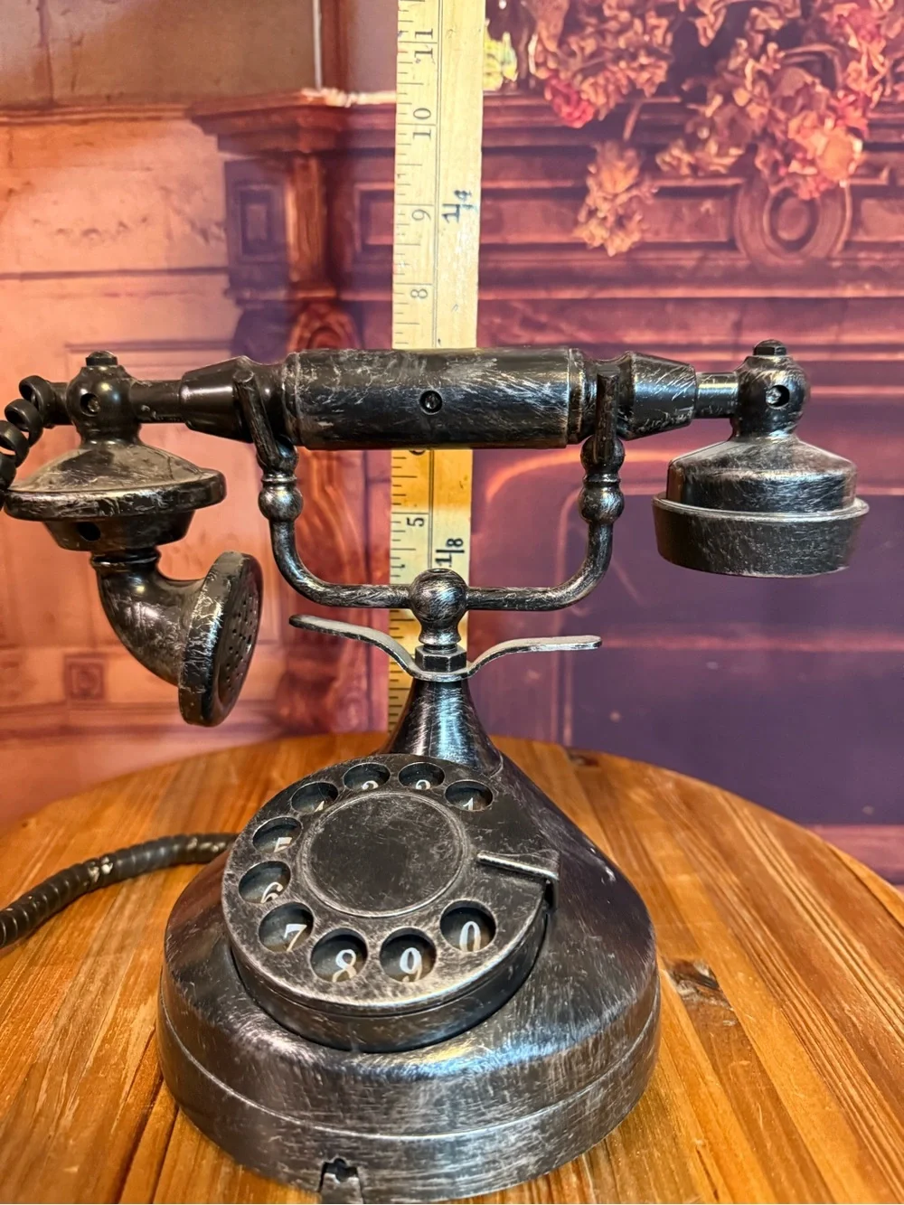 Gemmy Halloween Faux Antique Style Rotary Desk Telephone Spooky Sensor Retired